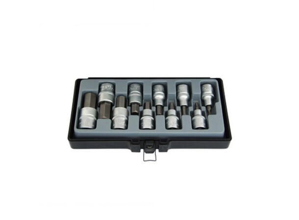 PIPESETT SEKSKANT 1/2" DR. INNV - TOMMER 5/32 - 3/4" 10stk Unbrako Piper KC Tools 