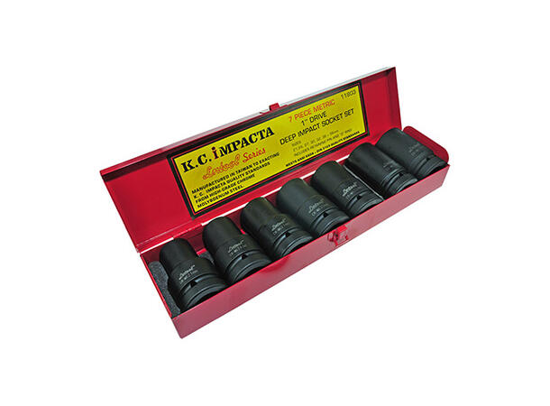 KRAFTPIPESETT 1" 7STK LANGE - TOMMER 15/16 - 1-1/12", Metallboks KC Tools 