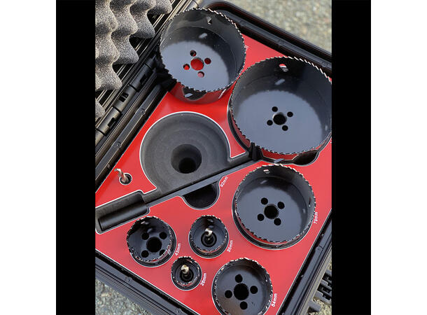 HULLSAGSETT HSS 32-86MM BRAVIDA 13 deler i koffert IP67. FTC 