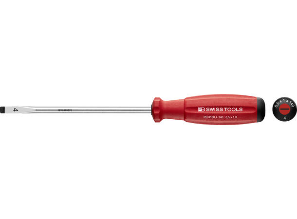 SKRUTREKKER RETT NR.4 PB 8100 1x6,5x140mm SwissGrip - PB Swiss Tools 