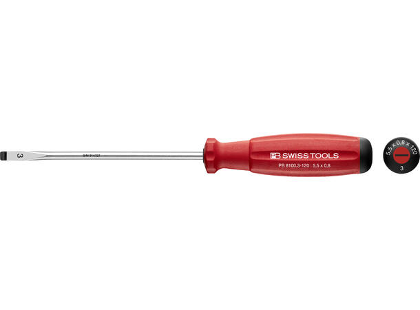 SKRUTREKKER RETT NR.3 PB 8100 0,8x5,5x120mm SwissGrip - PB Swiss Tools 