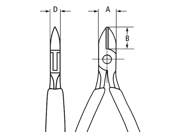 ELEKTRONIKK-SIDEAVBITER Rundt hode, uten faset 77 22 115 Knipex 