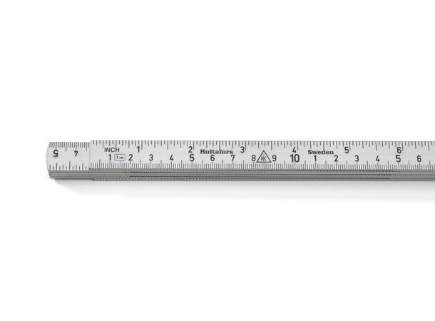 TOMMESTOKK ALUM A61-1-6 Metr. Gradering/Engelsk Tomme Hultafors 
