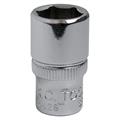 PIPE 1/4&quot; SEKSKANT  14MM Forniklet, forkrommet, polert KC Tools