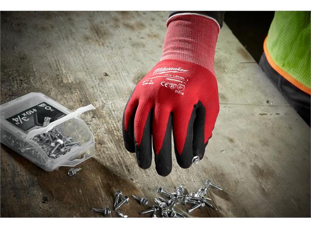 HANSKE MONTERING KUTT A STR: 8/M Nitril - Milwaukee 