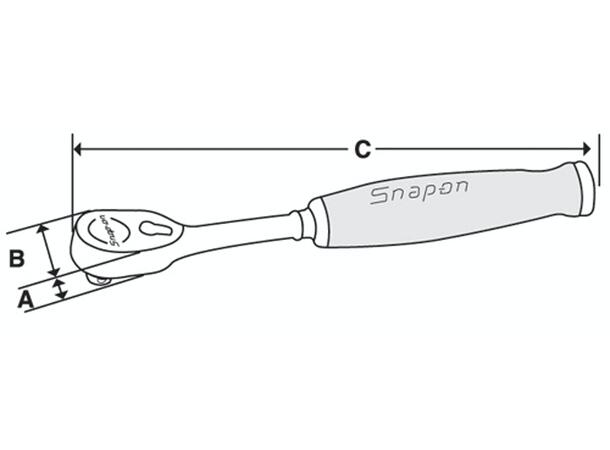 SKRALLE 1/2" DUAL 80® EKSTR LANG GUMMIG. SHL80A - Snapon 