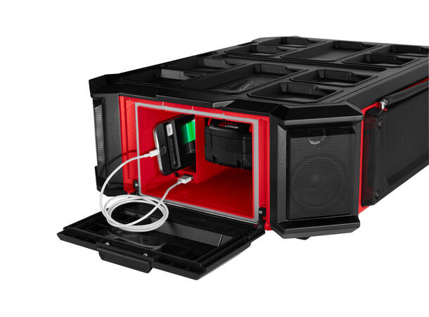 ARBEIDSRADIO DAB+ M18 PACKOUT™ Radio + lader Milwaukee 