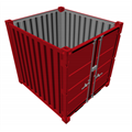 CONTAINER 10 FOT LC RAL 3020 Container rød