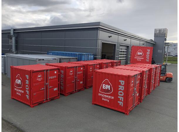 CONTAINER 8 FOT BM M/INNREDNING RAL3020 BM type 3 - Heng. innredning, lys, varme 