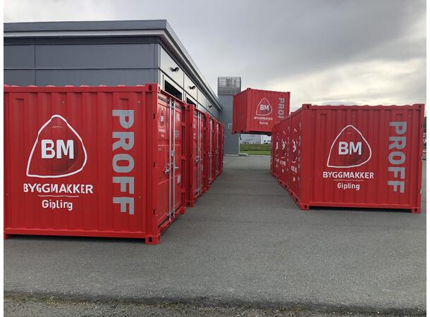 CONTAINER 8 FOT BM M/INNREDNING RAL3020 BM type 3 - Heng. innredning, lys, varme 