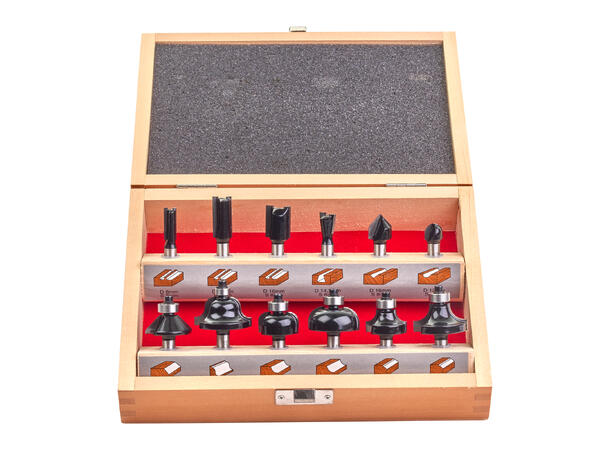 FRESESETT 12 DELER 8MM SKAFT MILWAUKEE 