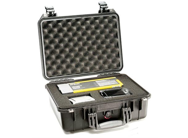 KASSE PELI 1450 M/SKUM, SORT Innv. mål: 374x260x154 mm - Peli 