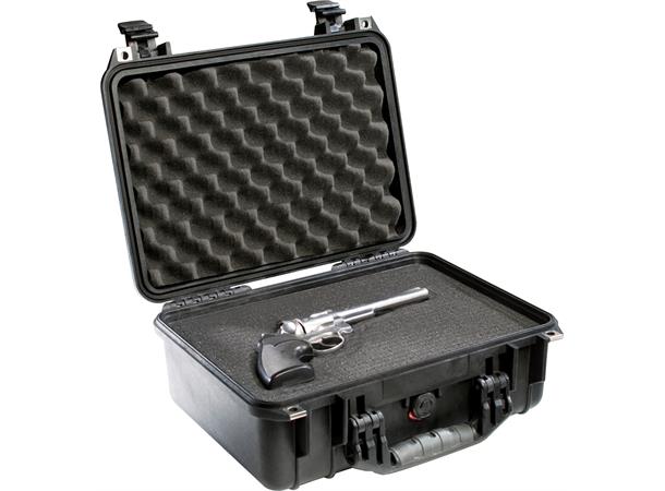 KASSE PELI 1450 M/SKUM, SORT Innv. mål: 374x260x154 mm - Peli 