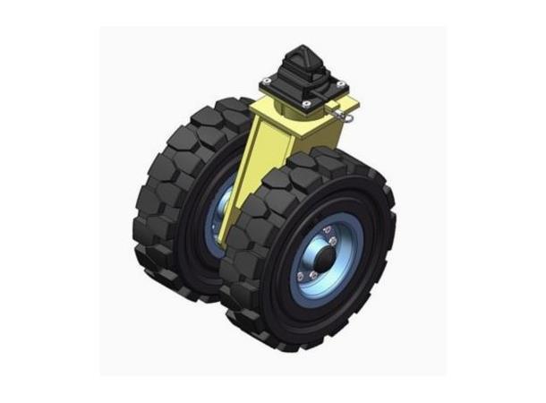 HJUL OFFROAD FOR CONTAINER Ø550MM Hel gummi sort, FT 
