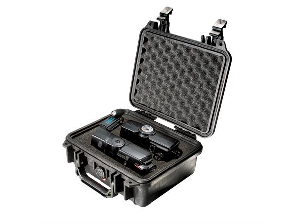 KASSE PELI 1120 M/SKUM, SORT Innv. mål: 185x121x85 mm - Peli 