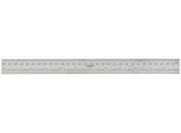 LINJAL STÅL 300MM / 12" Tommer og millimeter - Limit 