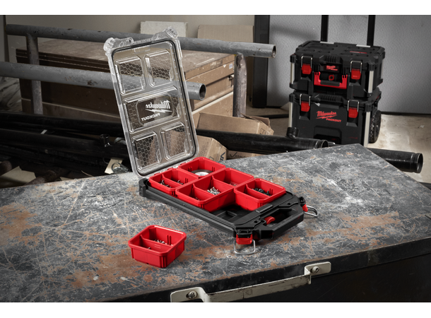 TILBEHØRSKOFFERT SLIM KOMPAKT PACKOUT™ Milwaukee tilbehør 