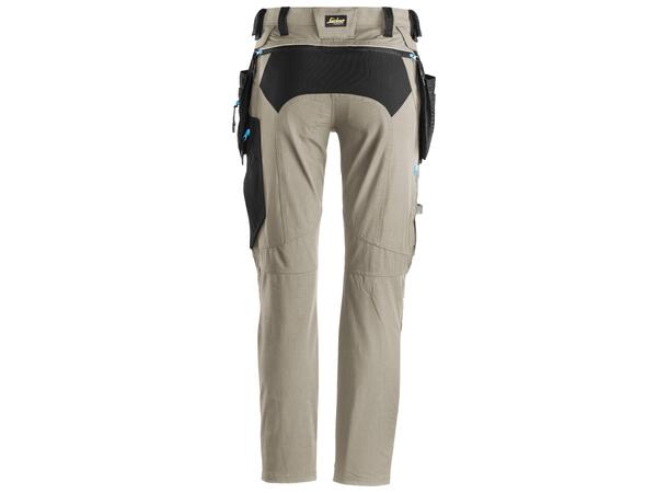 BUKSE 6208 KHAKI/SORT HL STR: 112 LiteWork - Snickers 