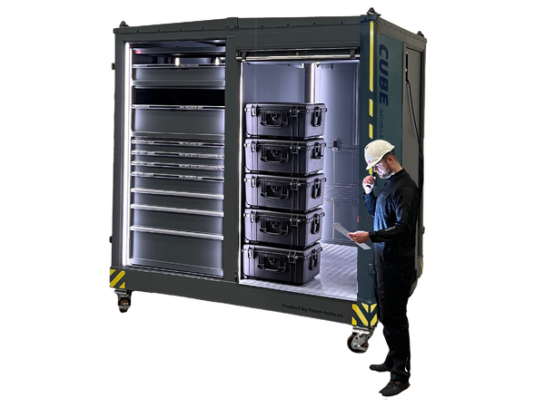 MOBILE MAINTENANCE DEPLOYMENT STATION CUBE, Tools & Accessories, RAL7012, FTC 