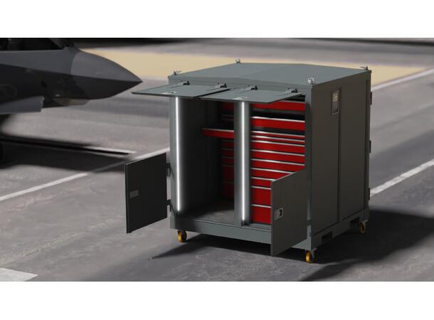 MOBILE MAINTENANCE DEPLOYMENT STATION CUBE, Tools & Accessories, RAL7012, FTC 