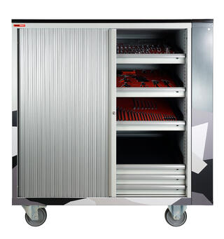 ROLLER CABINET AVIATION F-35 Inclined drawers, side cabinet, FTC