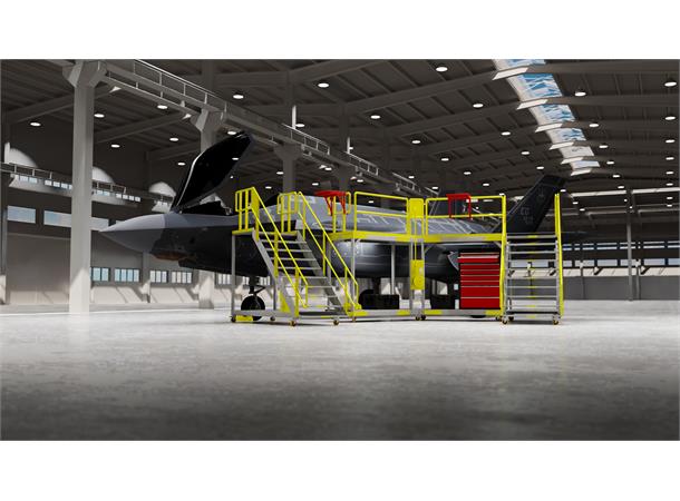 COCKPIT STAIRS AND WING PLATFORM F-35 Line Maintenance Docking, LMD, FTC