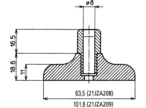 BASE FOR DYBDEMÅLER 101,6MM 21JZA209 - Mitutoyo 