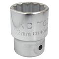 PIPE KORT 3/4&quot; DR. TOLVK. 25MM Krommet og polert - KC Tools