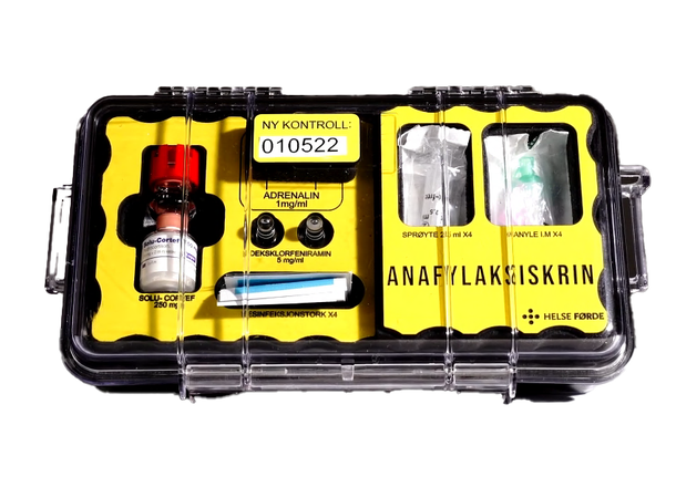 ANAFYLAKSISKRIN FOR HELSEPERSONELL Boks, innredning, prosessdiagram 