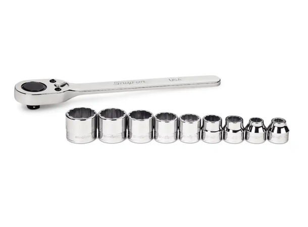 PIPESETT 3/8" DR. TOLVKANT M/SKRALLE 210RARF - 10 Deler - Snapon 
