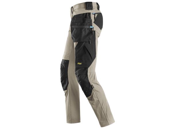 BUKSE 6208 KHAKI/SORT HL STR: 100 LiteWork - Snickers 