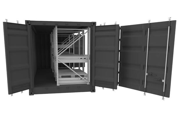 CONTAINER HEAVY LOAD 20´RIGHTSIDE ACCESS Racking+ locker, Low Cube, FTC 