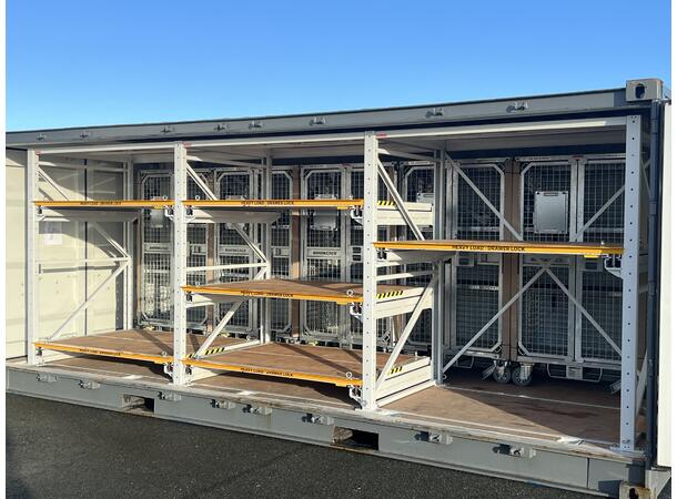 CONTAINER HEAVY LOAD 20´RIGHTSIDE ACCESS Racking+ locker, Low Cube, FTC 