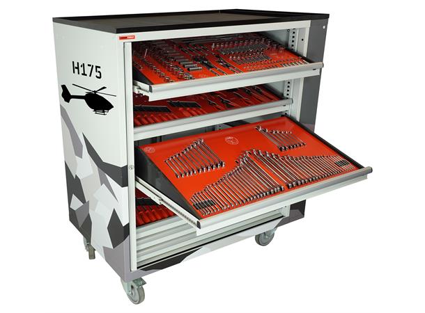 ROLLER CABINET AVIATION H175 Inclined drawers, side cabinet, FTC