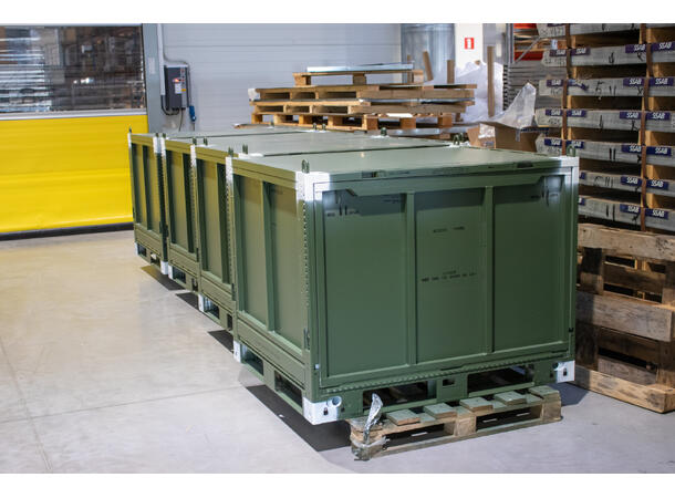 BOKS JMIC SAMMENLEGGBAR ALU 1300 x 1110 x 1090mm, 150 / 1500kg 