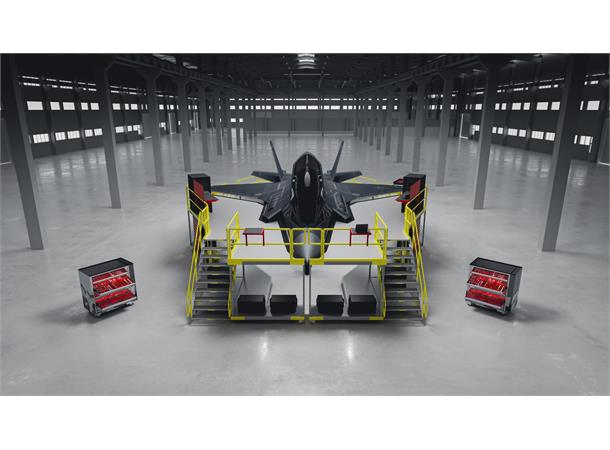 F-35 AIRCRAFT MAINTENANCE DOCKING SYSTEM Full wraparound stand, FTC