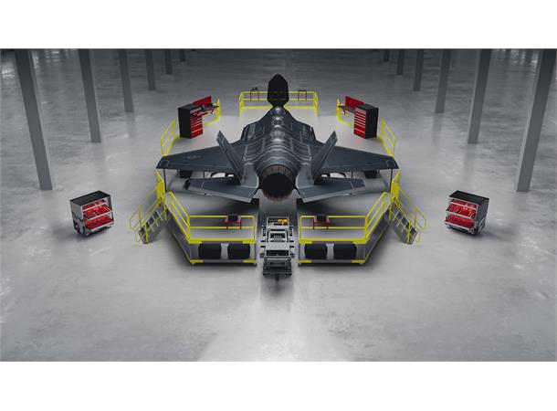 F-35 AIRCRAFT MAINTENANCE DOCKING SYSTEM Full wraparound stand, FTC