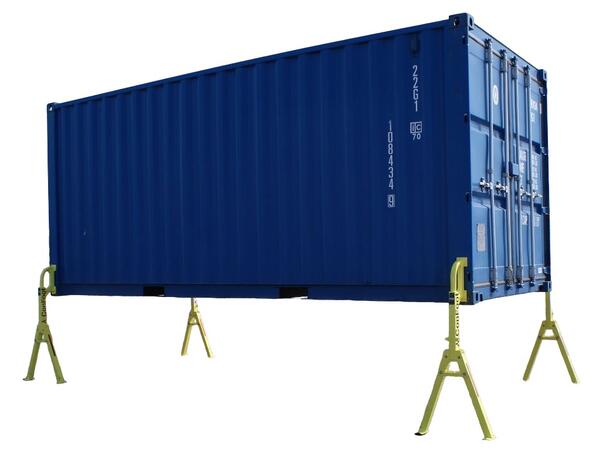 STØTTEBEN FOR CONTAINER SETT 4 STK Maks 34 tonn for std. ISO containere