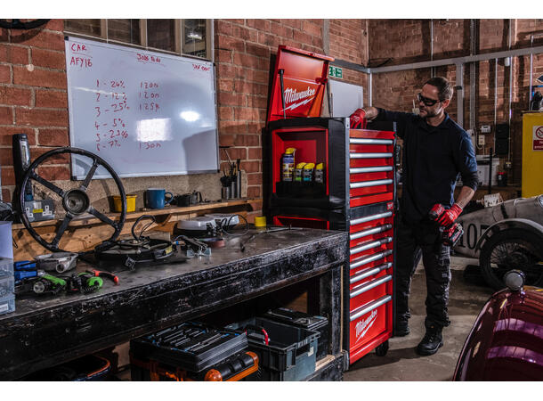 VERKTØYVOGN 11 SKUFFER TOOLGUARD™ 30" / 78 CM topp og bunnvogn - Milwaukee 