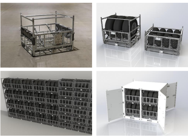 DEPLOYMENT CAGE MAIN/NOSE AC WHEELS For Container, storage, WST XS 
