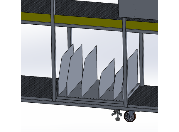 RACKING STORAGE AIRCRAFT SERVICE MODULES RAL 7016, Storage racking, aircraft part 