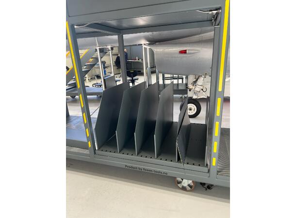 RACKING STORAGE FOR  FUSELAGE STAND RAL 7016, Storage racking, aircraft part