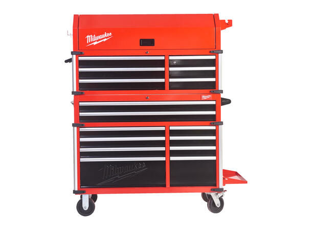 VERKTØYVOGN 16 SKUFFER TOOLGUARD™ 46" / 117CM topp og bunnvogn - Milwaukee 