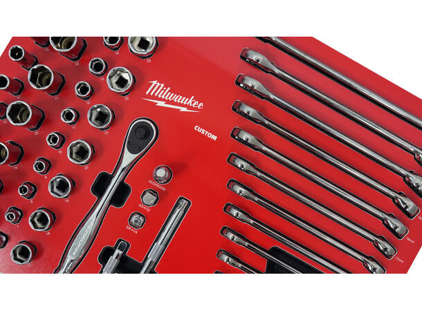 PIPE- OG NØKKELSETT TOOLGUARD™ 59DEL HDFI - Milwaukee Custom 