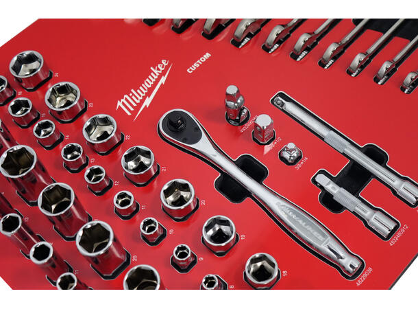 PIPE- OG NØKKELSETT TOOLGUARD™ 59DEL HDFI - Milwaukee Custom 