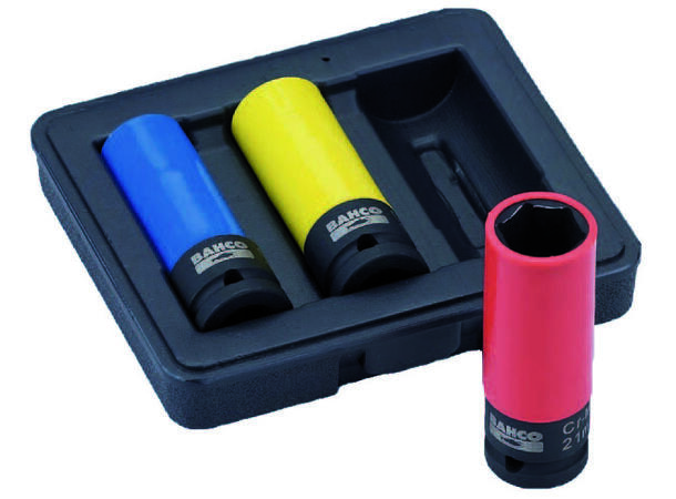 KRAFTPIPESETT HJUL 1/2" 3STK - METRISK 17, 19 og 21mm - Bahco 