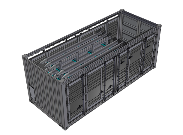 CONTAINER AMRAAM MISSILE 20F ISO Fitted for 16-24 ea. Amraam missiles 