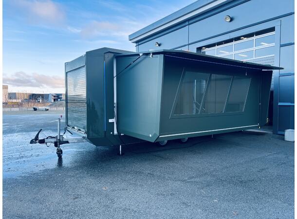 MOBILE FLEXMODULE TRAILER EXT. DEFENCE 3 in 1 solution, 3500 kg, 28m2 