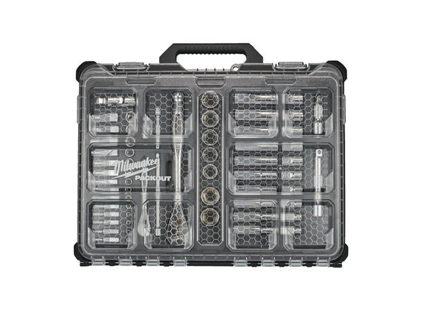 PIPESETT 1/4" + 1/2" DR. 63 DELER I PACKOUT™ slim - Milwaukee 