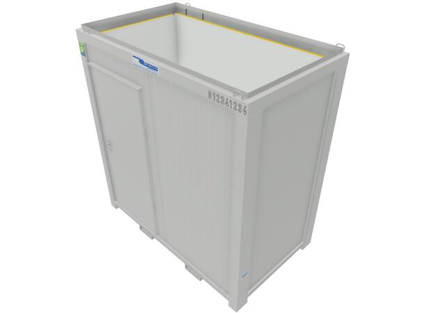 MODULBOKS 8 FOT ISOLERT GRÅ CONTAINER Lys- varme, 2400x1400x2540mm 